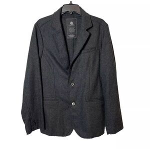 Rock & Republic Women’s Two Button Raw Edge Blazer in Charcoal. Size L